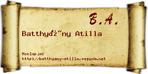 Batthyány Atilla névjegykártya
